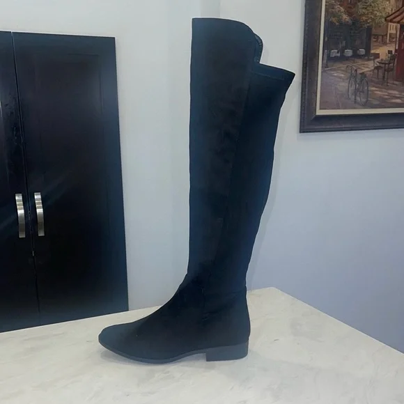 Black Over the Knee Boots - Picture 3 of 7